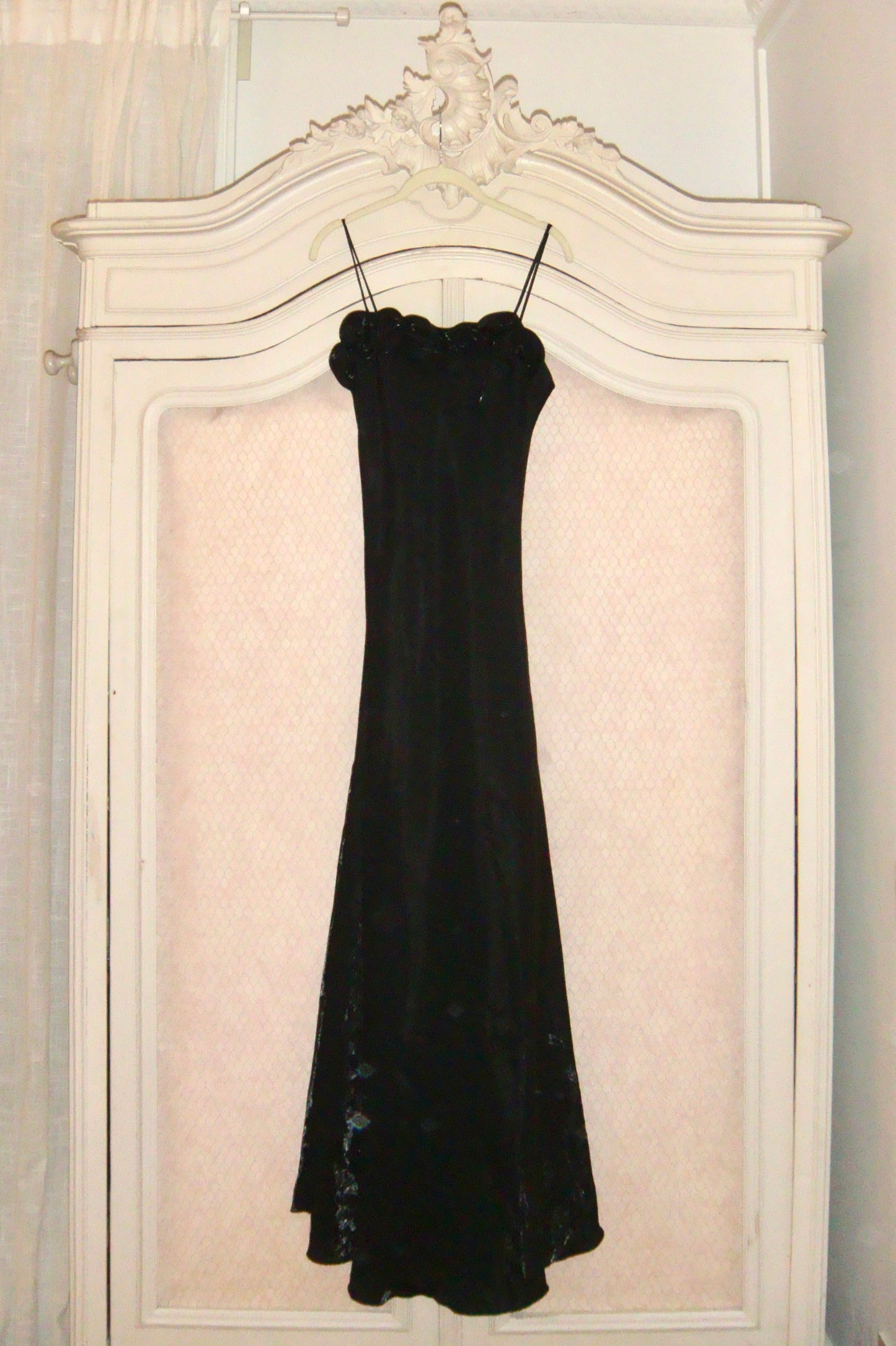 Rose Black Long Dress