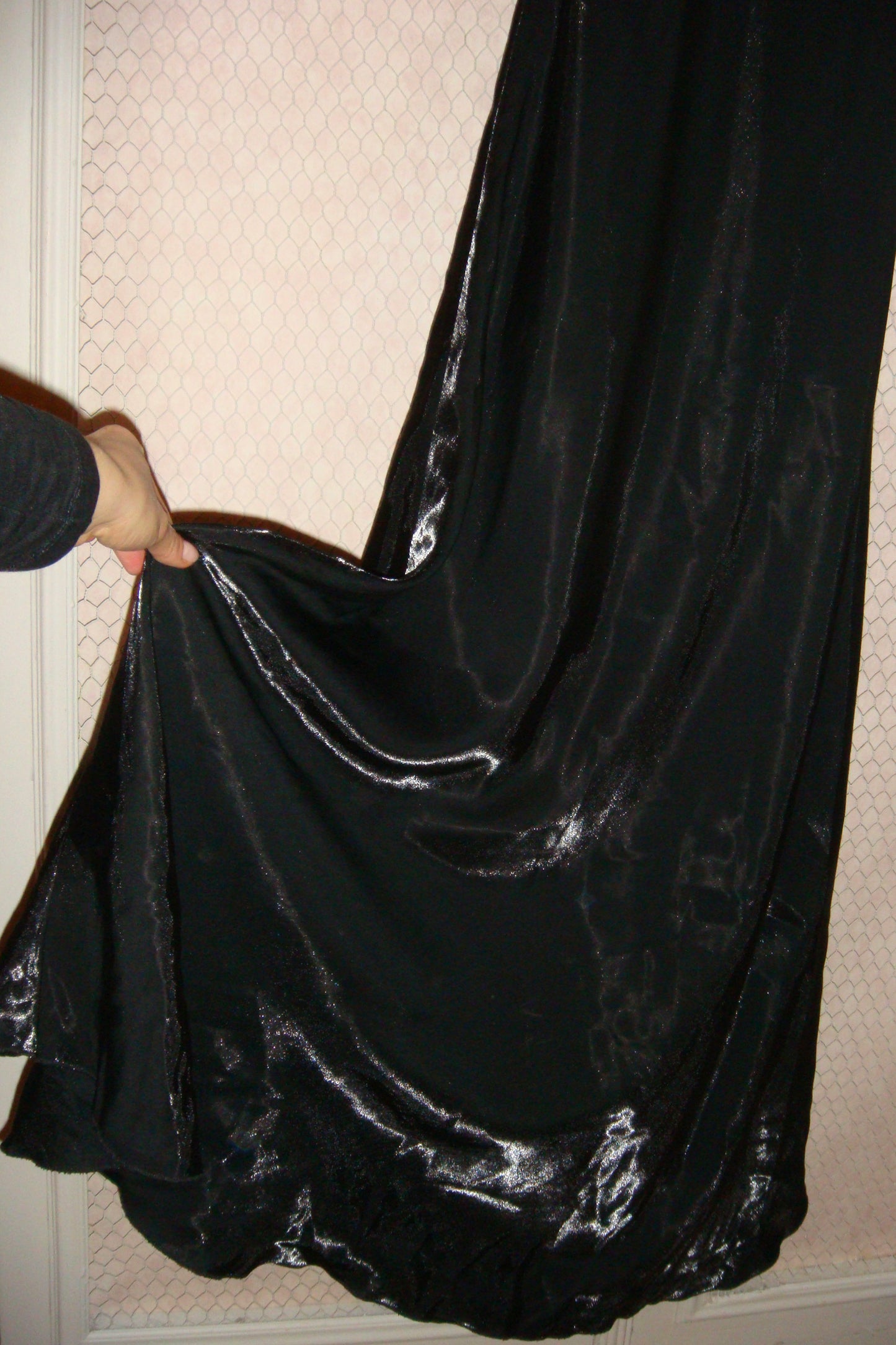Rose Black Long Dress