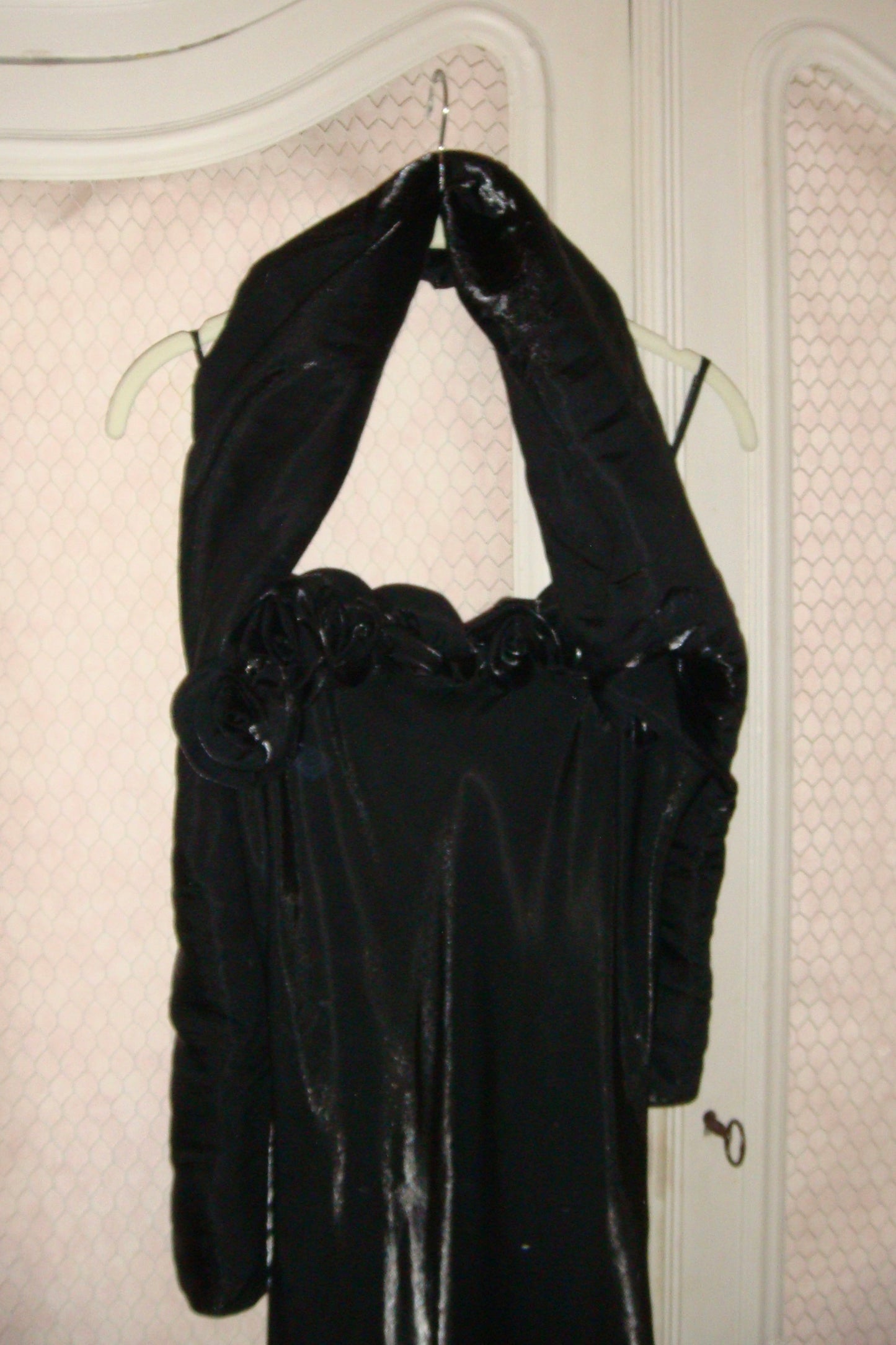Rose Black Long Dress