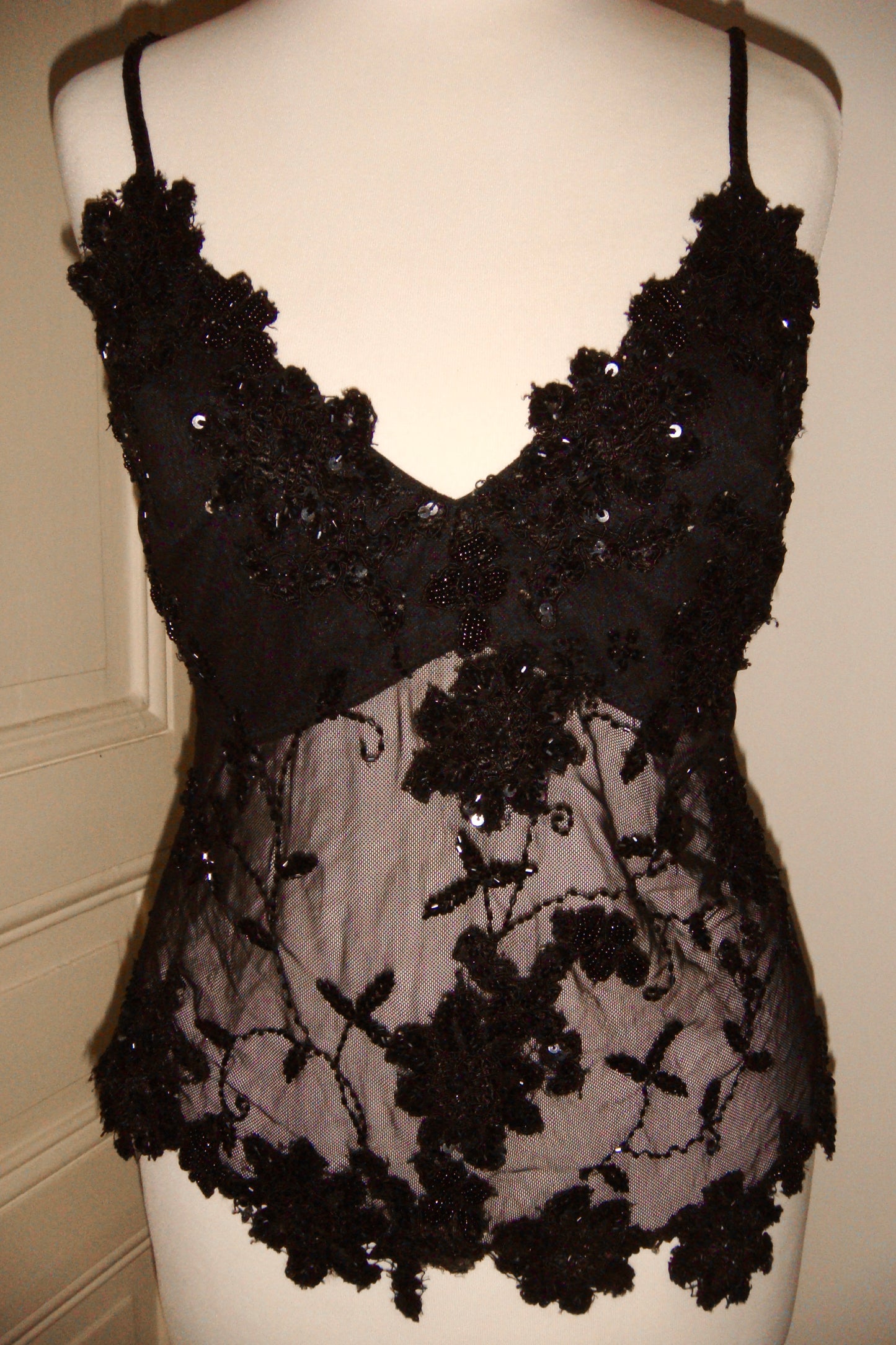 80's Dona Carlotta Beaded Top