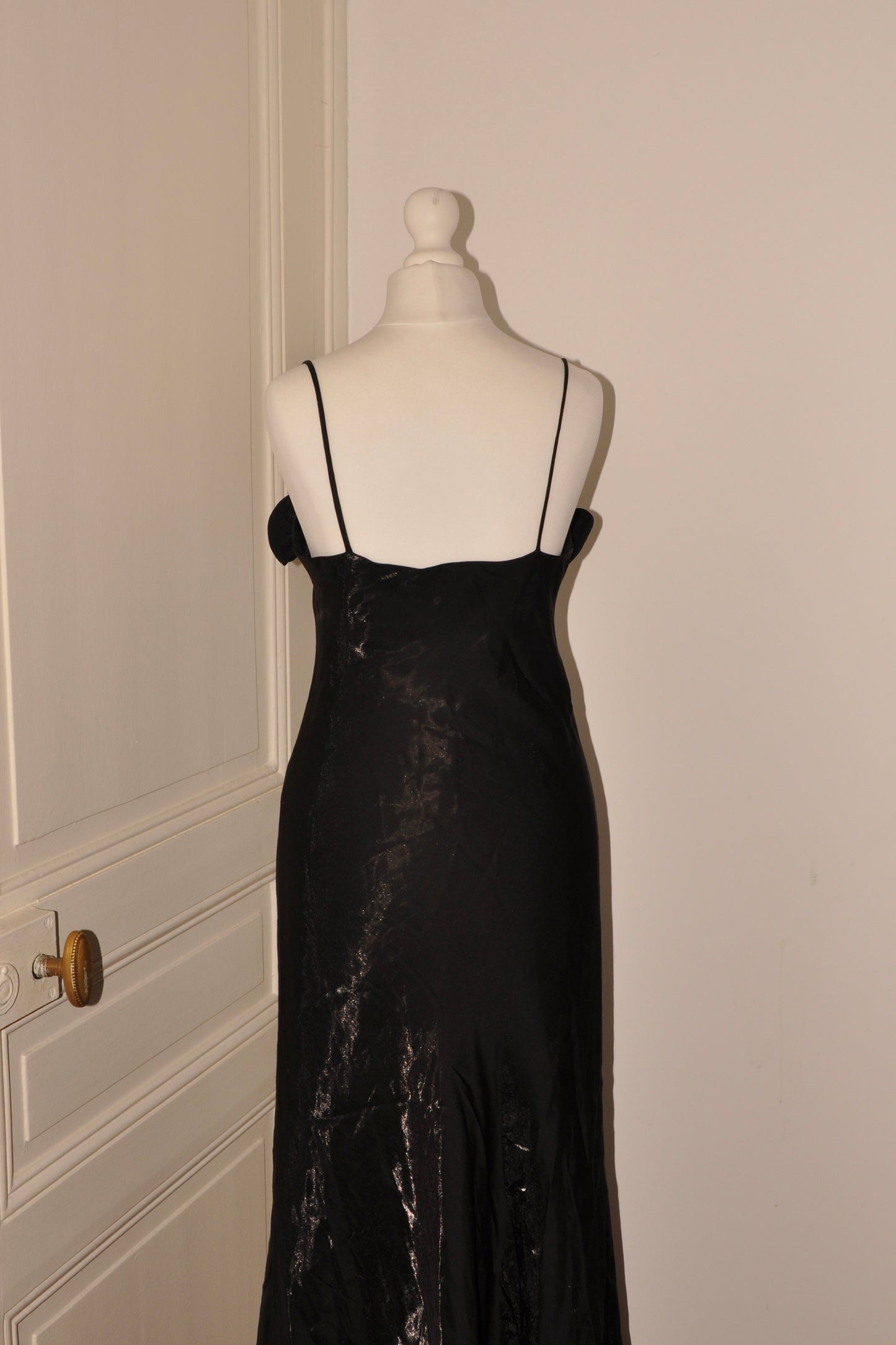 Rose Black Long Dress