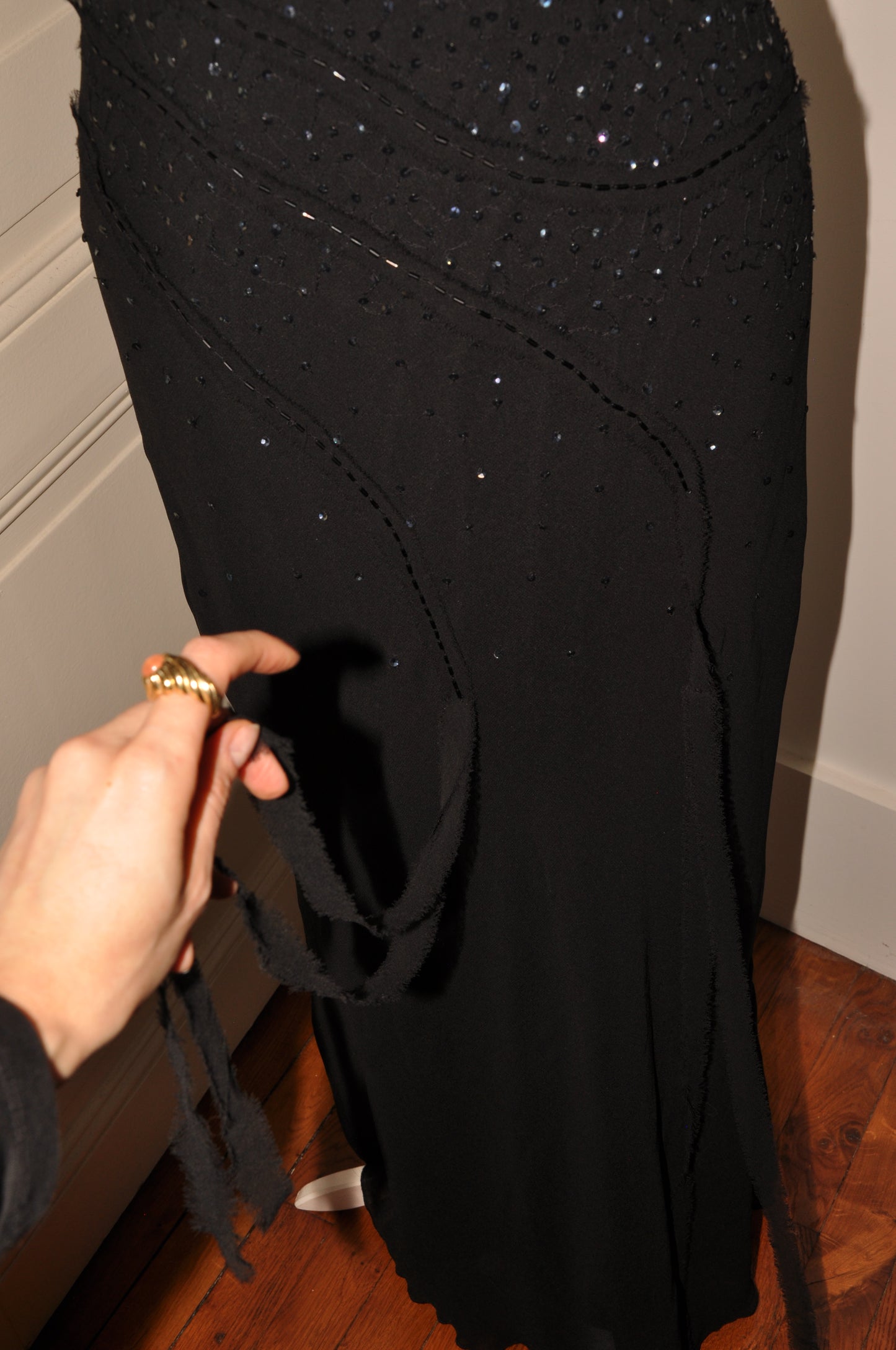 Long Evening Beaded Dress