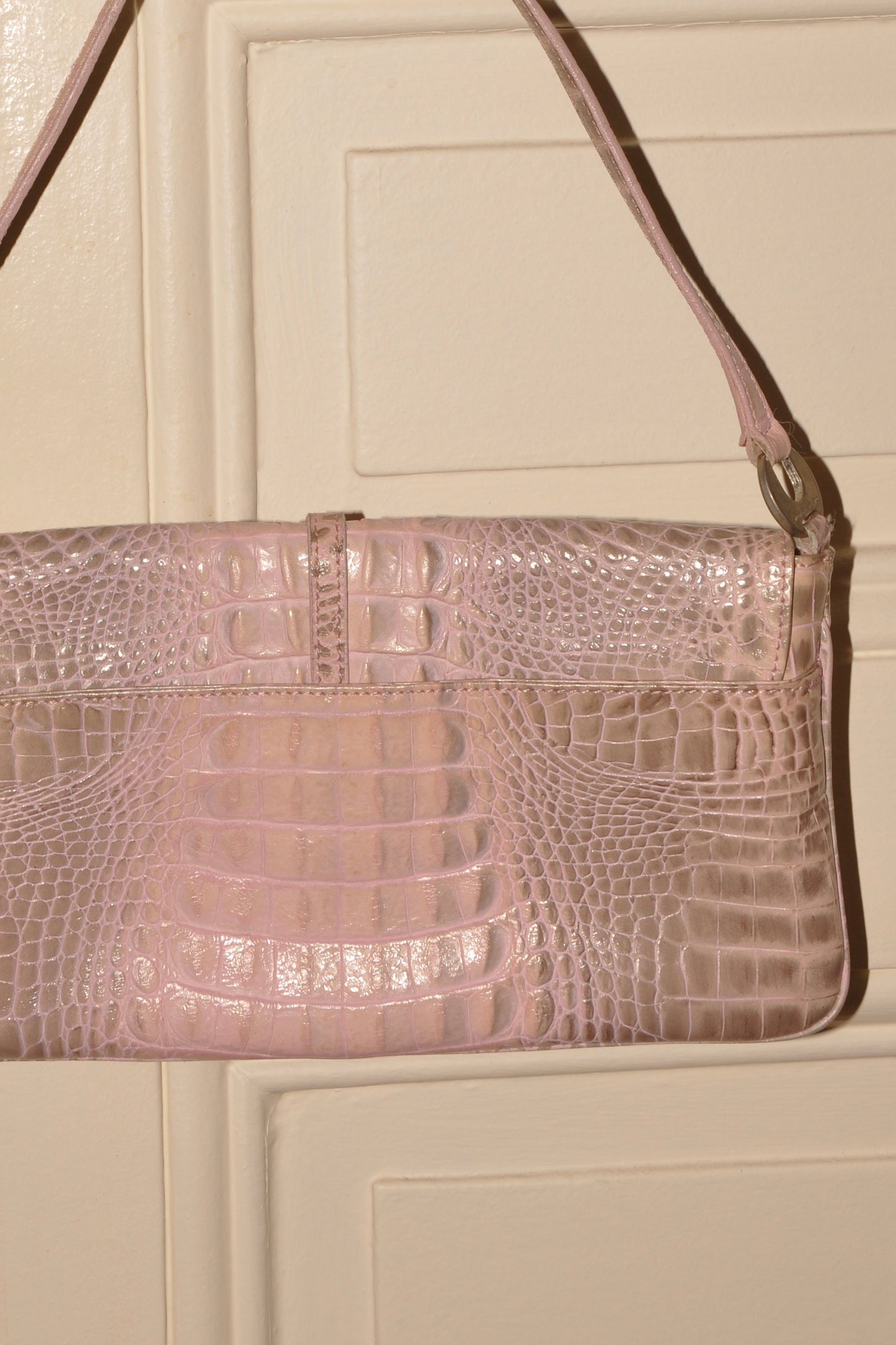 Snake Pink Leather Emanuel Ungaro Purse